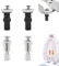 Fissaggio Tavoletta WC,4Pcs Cerniere Copriwater Fori Ciechi, Espansione Gomma Viti Noce Rondella
