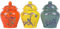 XINGYAN Lot de 3 pots à gingembre en porcelaine bleue et blanche