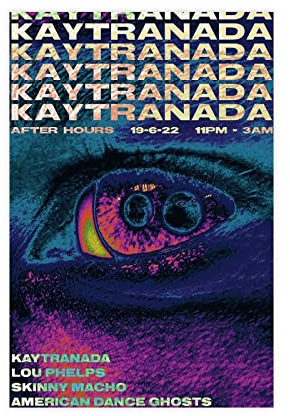 ETOMEY Exklusives Kunst-Poster, Musikproduzent Kaytranada, Leinwand, Poster, Wandkunst, Dekor, Bild, Gemälde für Wohnzimmer, Schlafzimmer, Dekoration, ungerahmt, 30 x 45 cm