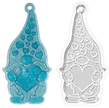 Ideen mit Herz Stampo in silicone a forma di gnomo 1 | Dimensioni della figura: 7,2 cm x 3,4 cm x 0,4 cm