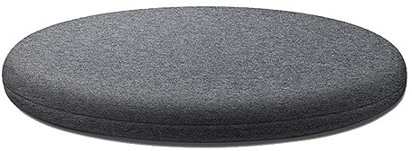 FANSU Sitzkissen Rund Memory Foam, Waschbare Memory Schaum Stuhlkissen für Zuhause, Küche, Esszimmer, Garten, Büro Innen/Outdoor Sitzpolster (Dunkelgrau,35x35cm)