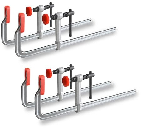 HimaPro 12-Inch Drop-Forged Steel Bar Clamp Set, 4-Pack F Clamps for Welding and Woodworking (600 lbs Load Capacity)