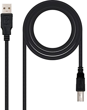 Brightium Cavo USB 2.0 per stampante, connettore tipo A maschio a B maschio, colore nero, lunghezza 1,0 m. Ideale per collegare la stampante al computer.