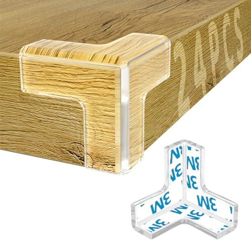 YUNPYCHY Eckschutzkanten Baby Silikon, Kantenschutz Eckenschutz Baby Transparent, Eckenschutz Baby Selbstklebend für Möbel, Glastisch (offen, 33MM-24PCS)