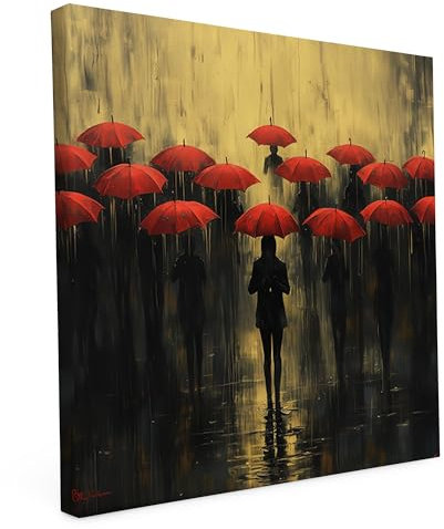 Banksy Motive - Wandbild auf Leinwand – Keilrahmen bedruckt - matter Kunstdruck – Graffiti – Street Art – 2cm Holzrahmen - Bankrosis, Quadratisch (80x80 cm)