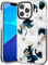 Kokaade for iPhone 12 Pro Case for Women Girls - Cute Kawaii Blue Flower Design Fashion Phone Cover Girly TPU Funda for iPhone 12Pro