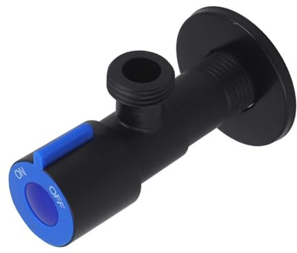 Stainless Steel Black Angle Stop Valve for Toilet and Sink