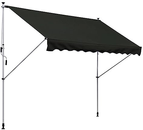 Store pare-soleil rétractable manuel avec manivelle autoportante sans perçage (2 m)
