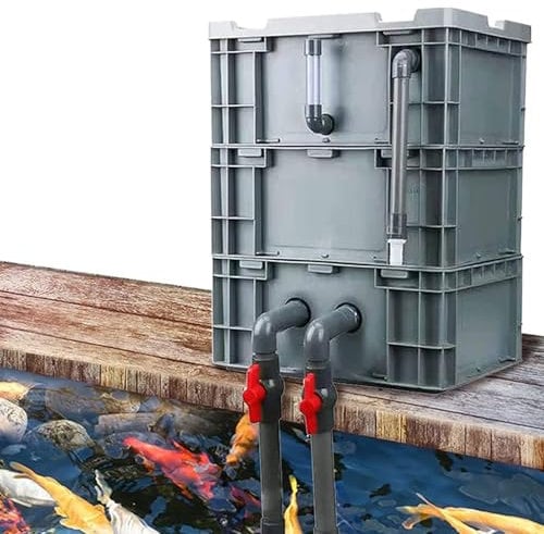 Aquarium-Außenfilter-Set, effizientes 3-stöckiges Wasserkreislaufsystem mit Pumpe für klares und gesundes Aquariumwasser