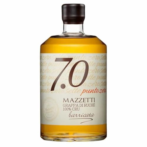 7.0 Grappa di Ruché Barricata - Mazzetti d’Altavilla - 43 % Vol. - 0,7L | Florale Würze, Barrique Noten, weicher Abgang.