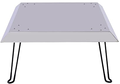 Feuerschalen-Hitzeschutz,63,5 x 63,5 x 63,5 cm,Edelstahl-Feuerschalenabdeckung,quadratische,mit klappbaren Beinen und Tragegriff,Geeignet für Feuerstellen unter 25 Zoll,für Indoor oder Outdoor