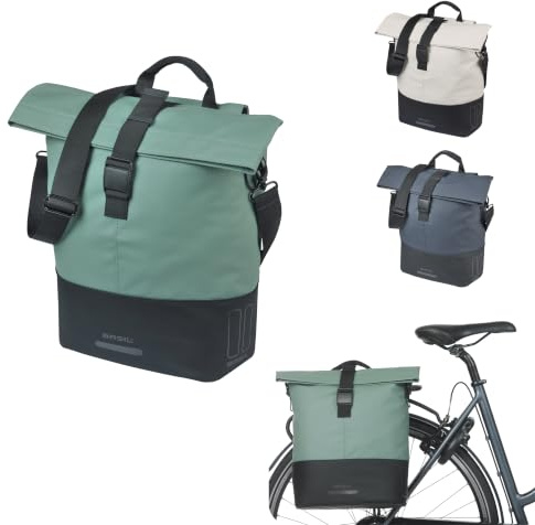 Basil Cove Fahrradtasche - MIK Hooks inkl. - 14-16L - Wasserfest - Grün