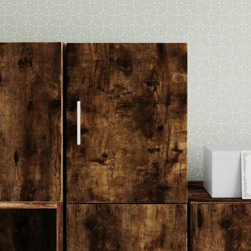 Tonture Wandschrank Räuchereiche, 30x42,5x40 cm Holzwerkstoff, Hängeschrank mit Tür, vielseitiger Stauraum für Wohnzimmer, Schlafzimmer, Garage, Küche, platzsparendes Design