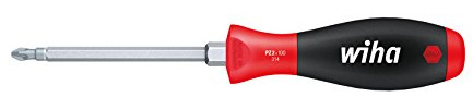 Wiha Schraubendreher SoftFinish® Pozidriv mit Sechskantklinge und Sechskantansatz (00779) PZ4 x 200 mm ergonomischer Griff für kraftvolles Drehen, Allrounder für Industrie und Handwerk