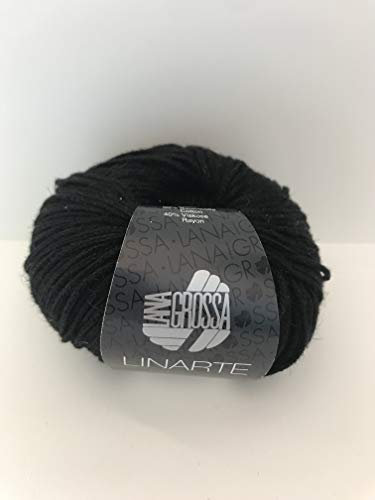 LANA GROSSA Linarte | Moderner Baumwoll/Leinen-Klassiker | Handstrickgarn aus 40% Microfaser (Viscose), 30% Baumwolle, 20% Leinen & 10% Polyamid | 50g Wolle zum Stricken & Häkeln | 125m Garn FB18