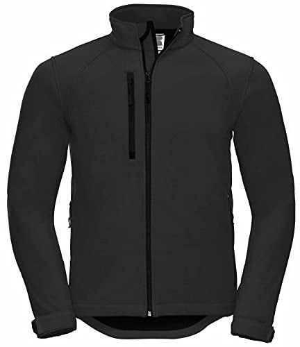 Russell Mens Water Resistant & Windproof Softshell Jacket (M) (Black)