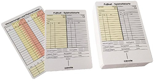 Cawila Spielnotizkarten Fußball, 50er Set, Schiedsrichter Note Cards