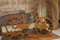 Rostikal Edelrost Deko Fahrrad 41 x 25 cm Vintage Tischdeko Gartendeko Rost Bike auf Bodenplatte