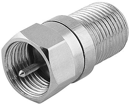 BestPlug Sat LNB Adapter Verbindungsstück, F-Stecker männlich auf F-Buchse Kupplung weiblich, geeignet für 3D SD HD FullHD UHD 4K, Metallausführung