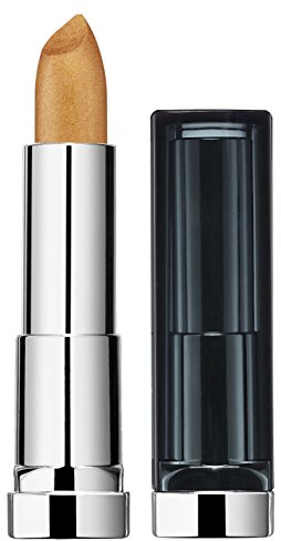 Maybelline Color Sensational Matte Rouge à Lèvres Métallique n° 10 Pure Gold, avec une finition métallique mate, texture crémeuse.