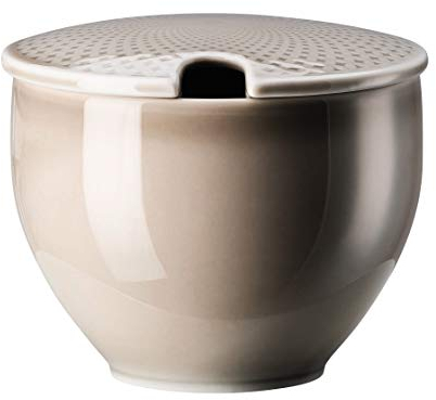Rosenthal Junto Pearl Grey Zuckerdose mit Einschnitt