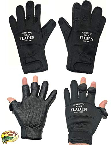 Fladen Fishing Split-Finger Neopren Angel Handschuhe - Thermo & Outdoor Anglerhandschuhe - Angeln (L)