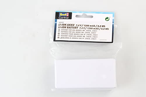 Revell Batterie Li-ION 7,4 V 1200 mAh I pour véhicules radiocommandés 24830/24831 I pour modèles télécommandés I Forte Puissance et Haute capacité I Batterie Rechargeable de I Pièces de