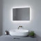 AQUABATOS 70x50cm Badspiegel mit Beleuchtung Badezimmerspiegel LED Lichtspiegel Wandspiegel Bad Spiegel Kaltweiß 6400K IP44 CE energiesparend