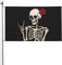 Rock and Roll Skelett Totenkopf Boho Hippie doppelseitig bedruckte Flagge 90 x 150 cm Garten Hof Haus Flaggen Grußbanner Indoor Outdoor Party Home Decor