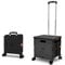 Faltbarer Einkaufswagen, 54L/45kg Hohe Kapazität Multifunktionaler Tragbarer Gebrauchswagen mit Teleskopstange und 4 Zerlegbaren Drehbaren Rädern für Einkaufen, Picknick, Aufbewahrungskiste Schwarz