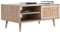 Newfurn Couchtisch Sonoma Eiche Rattan Optik Wohnzimmertisch Modern Skandinavisch - 100x46x60 cm (BxHxT) - Landhausstil Sofatisch Tisch Boho - Wohnzimmer