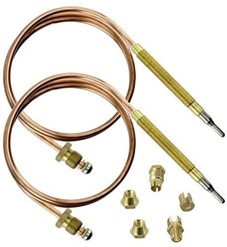Spares2go Thermocouple Kit & Fixings, compatible with Rangemaster or Falcon Oven Cooker (Pack of 2, 900mm)