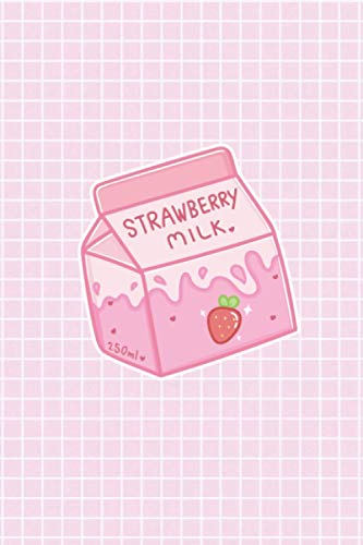 Notebook: Strawberry Milk Cute Kawaii Korean Japan Stationery Notebook Journal Diary | 6x9 120 Lined Pages