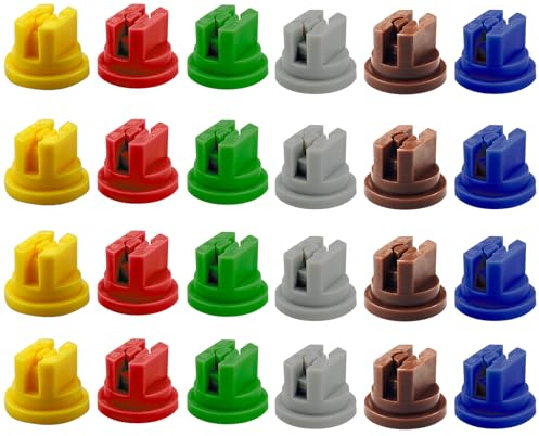24Pcs Spraying Spray Nozzles 110 Degree Fan-Shaped Atomizing Nozzle Plastic Nozzle Spray Nozzle Tip Assorted Set,for Agriculture, Forestry