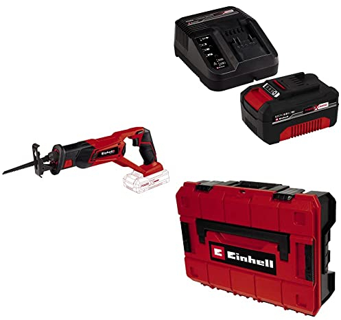 Einhell Akku-Universalsäge TE-AP 18/22 Li Power X-Change (18 V, Li-Ion, 2600 min-1 max. Hubzahl, 100 mm max. Schnitttiefe, inkl. 4,0 Ah Akku und Ladegerät, Koffer)