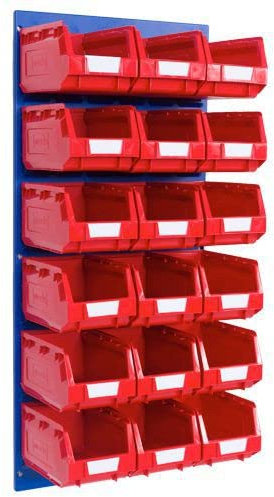 Horison Industries 18 pcs 3.5L Workshop Storage, Picking Bins, Storage Bins Workshop, Storage Bins Wall Mounted, Garage Storage Bins, Rhino Tuff Bins, Semi Open Fronted Storage Bins - 420x375x182mm