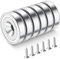 Wukong 6PCS Magnet mit Loch, Neodym Magnete Extra Stark 20x7mm Magnet zum Anschrauben für DIY Küchen Büros Schule Garage