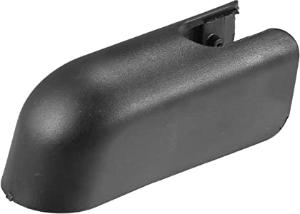 A ABSOPRO 1 Stück Heckscheiben Wischerarm Abdeckkappe für Peugeot 206 Schwarz
