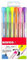 Kores - Neon Gelschreiber - K11, Kugelschreiber 0,8 mm ergonomische dreiecksform mit Chromspitze und Geltinte - Set mit 6 Stück in Neon Farben blau, grün, gelb, orange, pink, violett