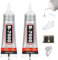 INBOLM B7000 Adhesive (2 Pack) - Clear Glue for Rhinestone Crafts, Multi-Functional Super Glue Transparent Paste for Phone, Jewelry, Glass, Wood, Metal, Fabric