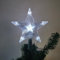 Christmas Tree Decoration, Christmas Tree Topper with 10 LEDs with Power Plug - 16 x 16 cm, Luminous Christmas Tree Pentagram, Christmas Tree Star Topper (White Light, 16 x 16 cm)
