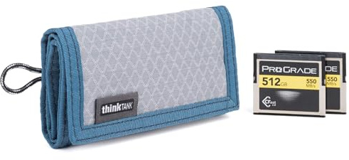 Think Tank Pixel Pocket Rocket Speicherkarte, faltbar, für 10 CFast oder CF Express Typ B Speicherkarten, Marineblau