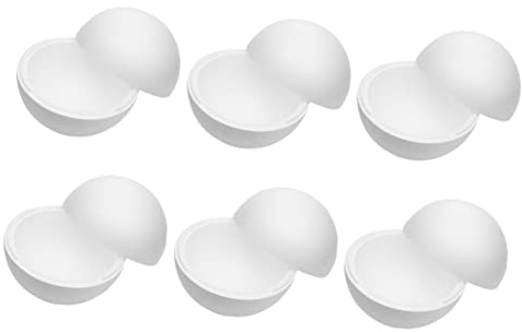 TOPPERFUN 6St Hohle Kugel weihnachtsdeko kleine Kronen zum Basteln bildet Christbaumschmuck Ornament Kugeln zum Malen weiße Weihnachtskugeln Fenster Spielereien