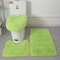 Reyox Badvorleger Set 3 Teilig, Weiche Hochflor Badematte rutschfest, Mikrofaser Flauschig Badteppich für Toilett WC Badezimmer Grün 2 3 STK