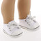 Comebachome 1Pair Puppenschuhe weiß lässige Skateboardschuhe Schuhe für 18 Zoll Puppen Kinder Geschenkspielzeug, Mini-Puppenschuhe, Puppen-Turnschuhe