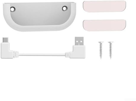 for Blink Sync Module XR Wall Mount Bracket, Compact ABS Outlet Holder with Short Cable, Quick Setup White Design for Home Security, Versatile Compatibility for Multiple Systems