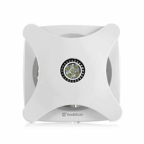 EUROASIA TRADE Bathroom Extractor Fan with LED Light, Silent Extractor Fan, Exhaust Fan Air Extractor for Kitchen, Toilet, Greenhouse, Office, Bathroom Fan with Return Cover (4, 100MM)