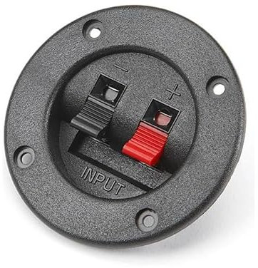 Generico MORSETTIERA PER CASSE ACUSTICHE rotonda 74mm morsetto a molla altoparlanti