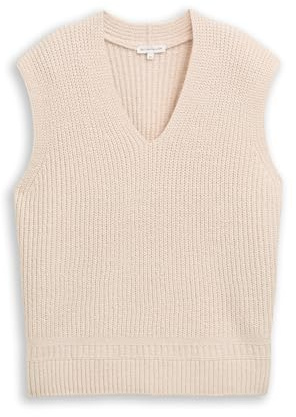Tom Tailor Damen 1049136 Pullunder mit V-Ausschnitt