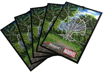 Gamegenic | Magic: The Gathering - Marvel's Spider-Man Premium Art Sleeves - Spider-Man Forest| 105 Sleeves Per Pack | Trading Card Accessory